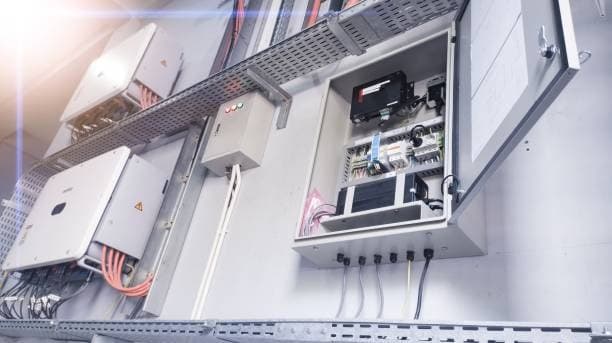 5kW Hybrid Inverter angled wall perspective
