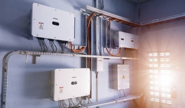 8kW Hybrid Inverter angled view